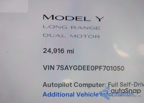 2023 Tesla Model Y Awd/Long Range Dual Motor All-Wheel Drive from USA, damaged, VIN 7SAYGDEE0PF701050